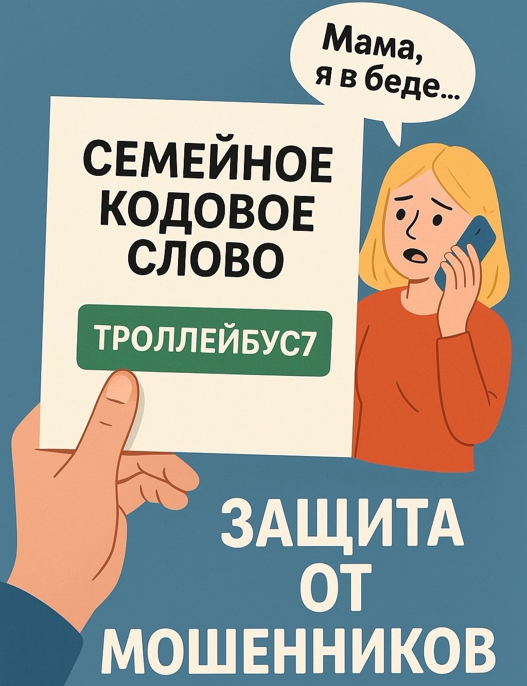 Семейное кодовое слово защитит от преступников. Договоритесь о нём сегодня.