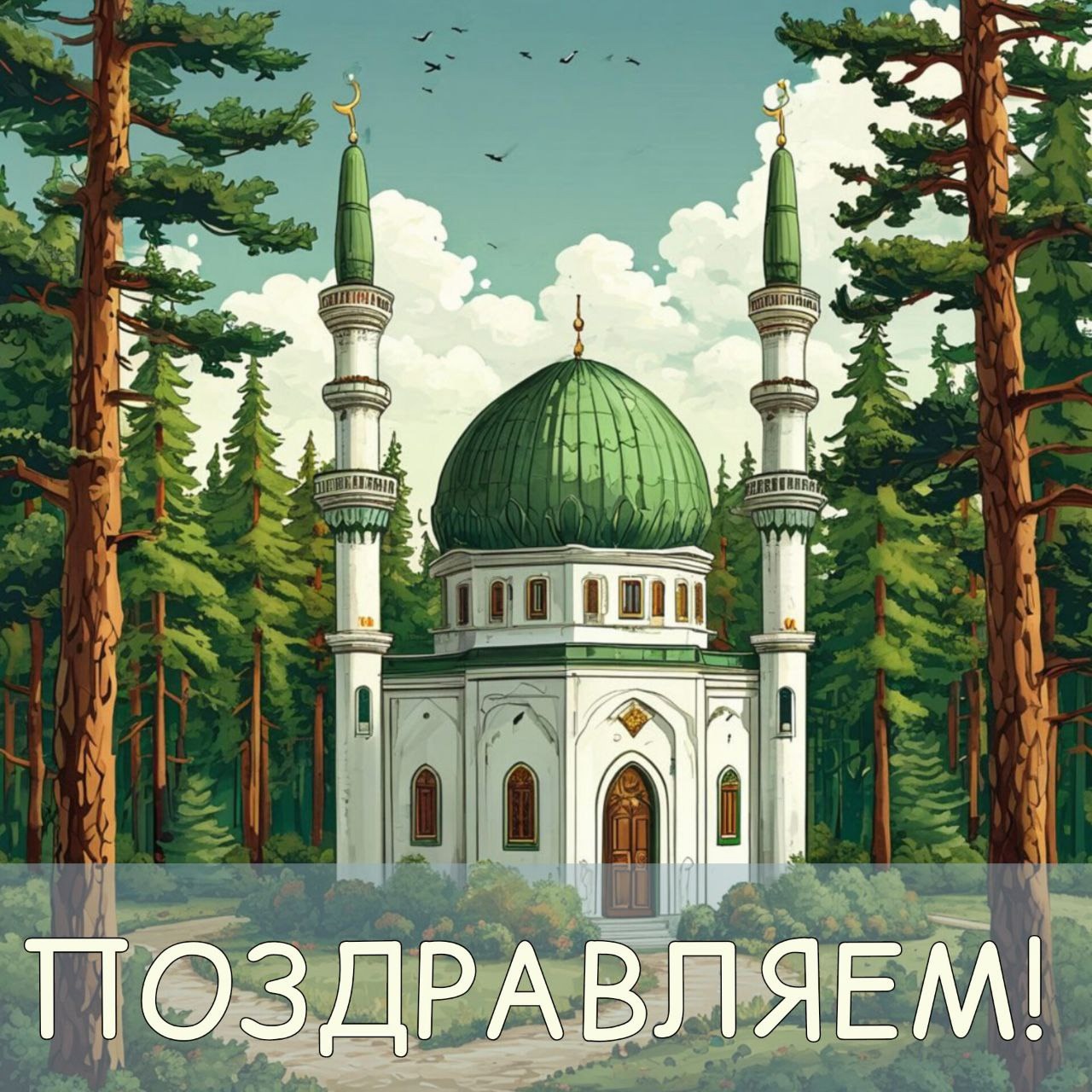 Уважаемые мусульмане! Примите искренние поздравления с праздником Ураза-байрам!.