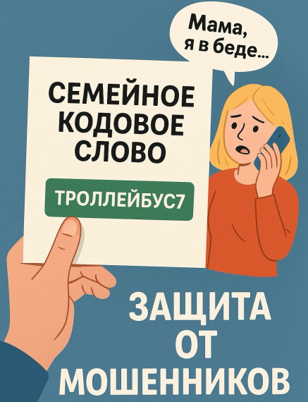 Семейное кодовое слово защитит от преступников. Договоритесь о нём сегодня. Семейное кодовое слово защитит от преступников. Договоритесь о нём сегодня.
